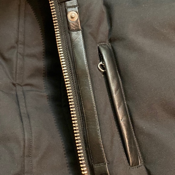 Mackage black parka luxurious down water-repellent rain windproof mid-length - Picture 8 of 15